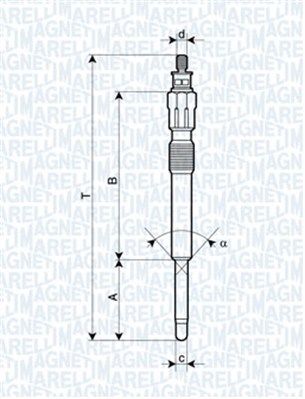 MAGNETI MARELLI Hõõgküünal 062900043304